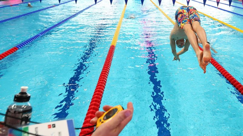 Kós Hubert Európa-bajnoki bronzérmes válogatott úszó a Duna Arénában 2022. június 14-én