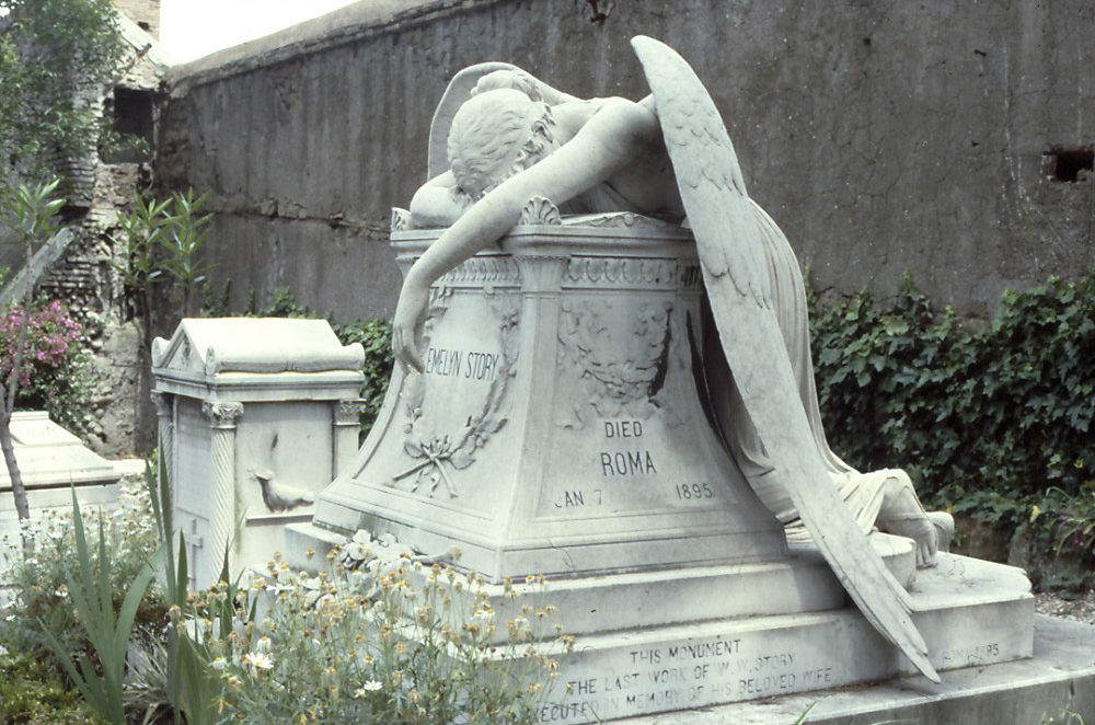 Egy bús temetői angyal (fotó: Wikipedia)