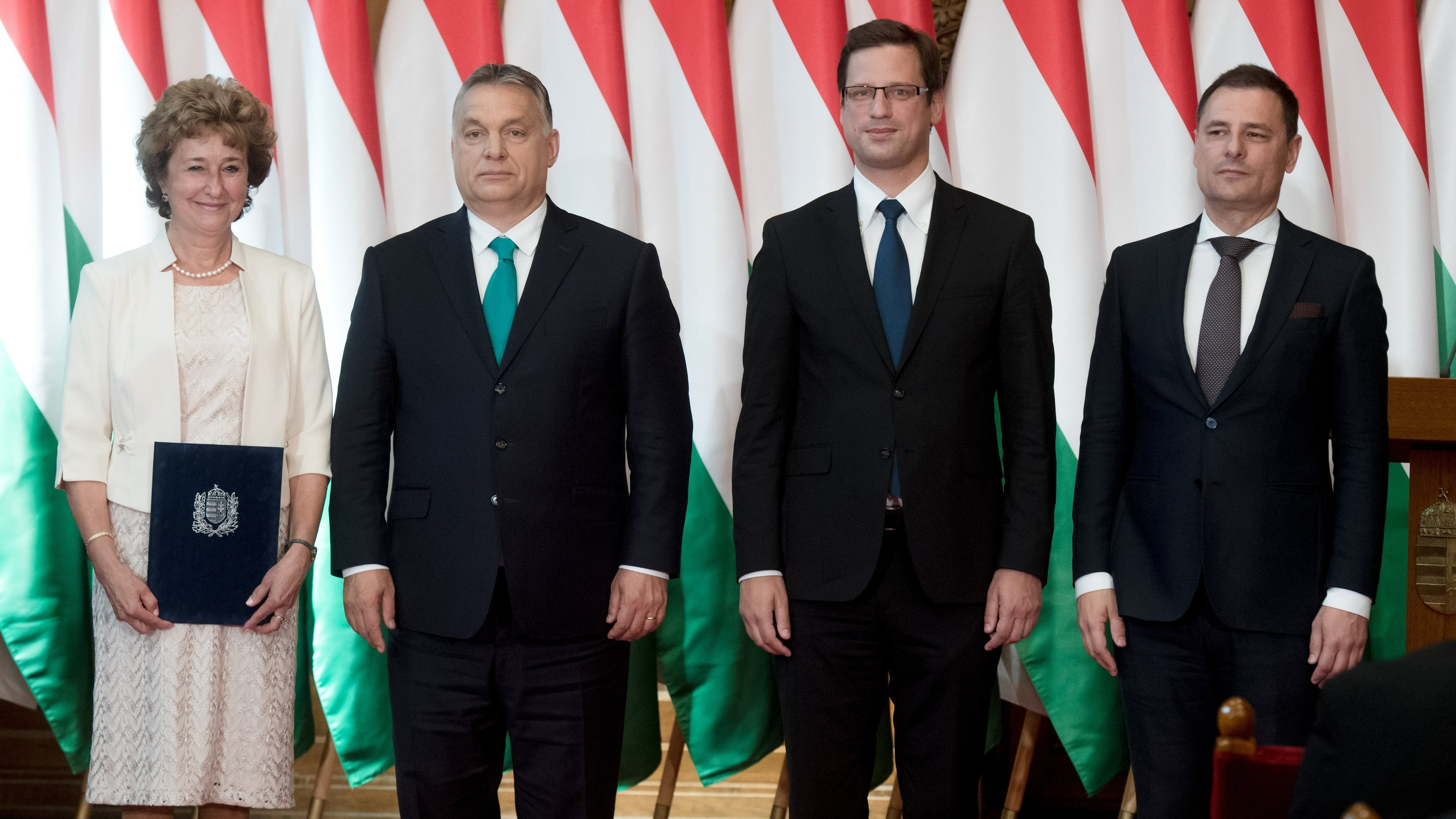 Sifter Rózsa, Orbán Viktor, Gulyás Gergely és Tuzson Bence