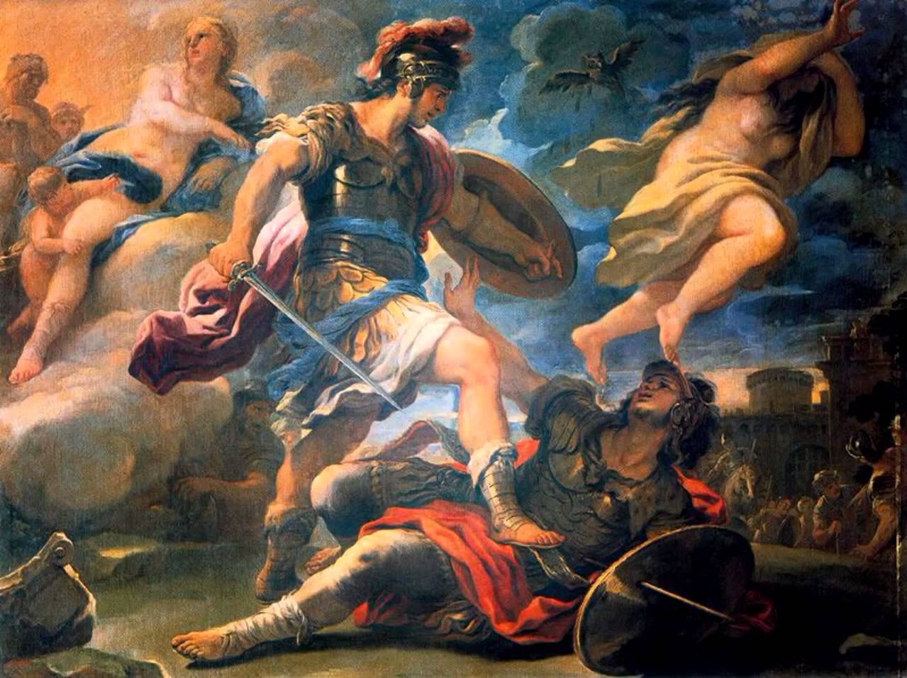 Aeneas legyőzi Turnust (forrás: Wikipedia)
