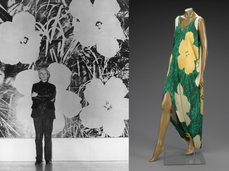 Andy Warhol virágmintája Halston ruháján köszönt vissza 