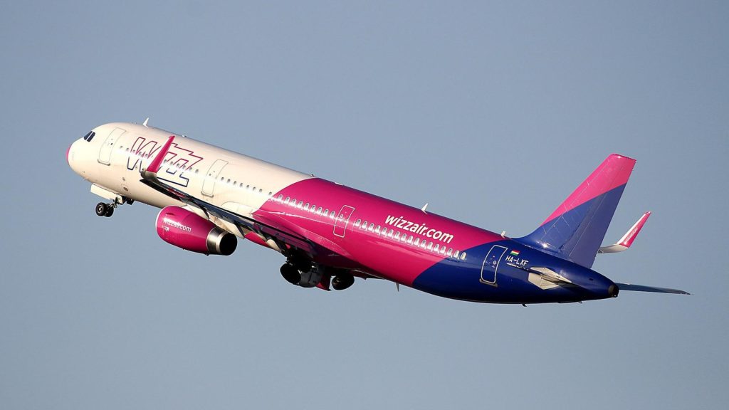 A Wizz Air egyik repülőgépe
