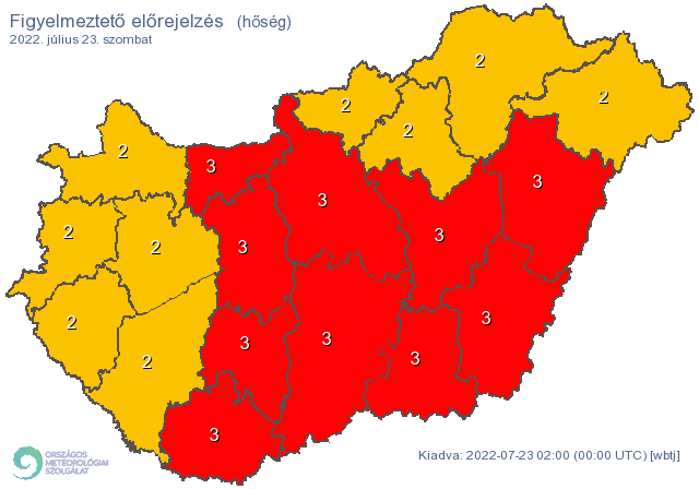 Szombaton tetőzik a kánikula, közel kerülhetünk a Magyarországon valaha mért legmagasabb hőmérséklethez