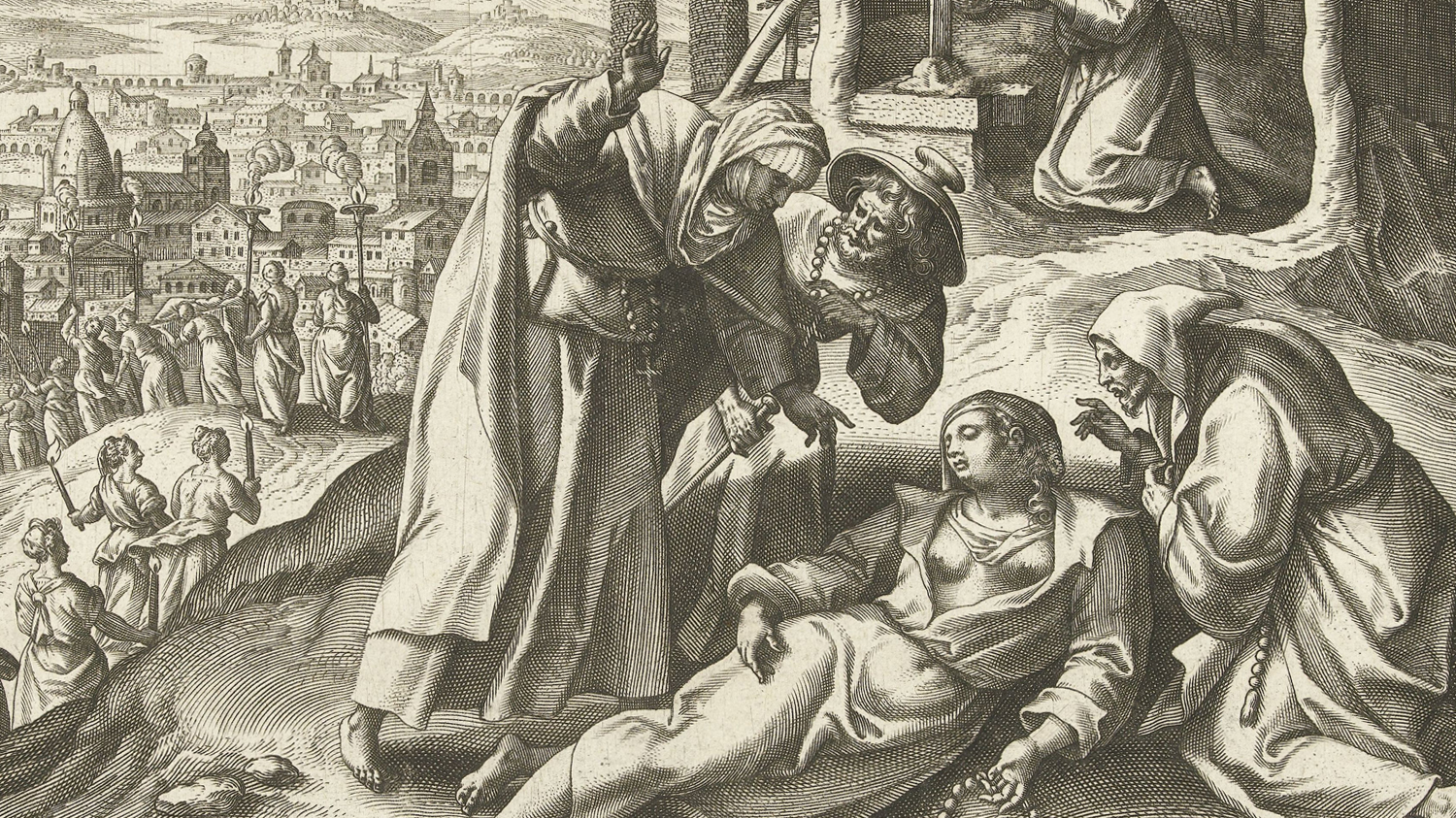 Szent Pelágia felhagy a bűnös élettel (forrás: Wikipedia)
