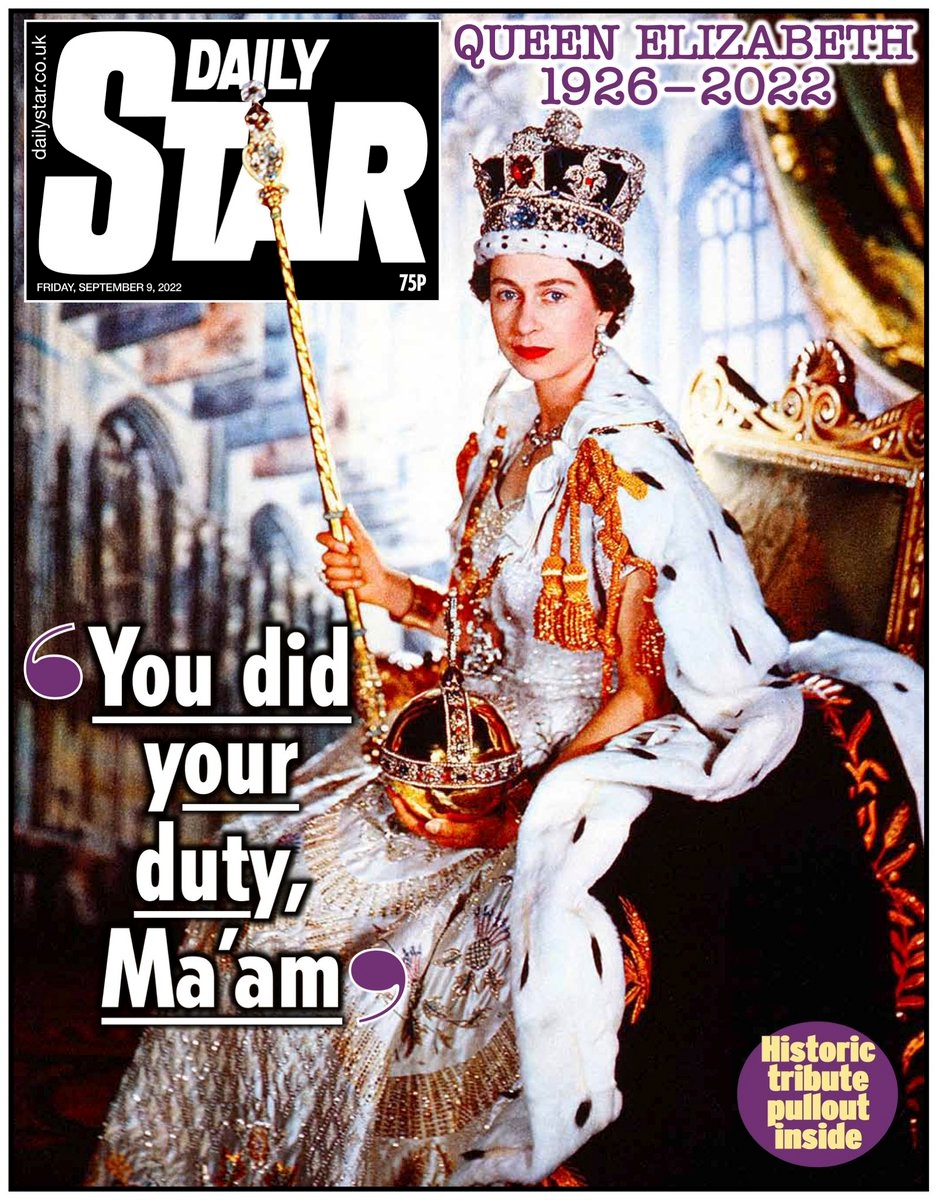 Daily Star II. Erzsébet címlap