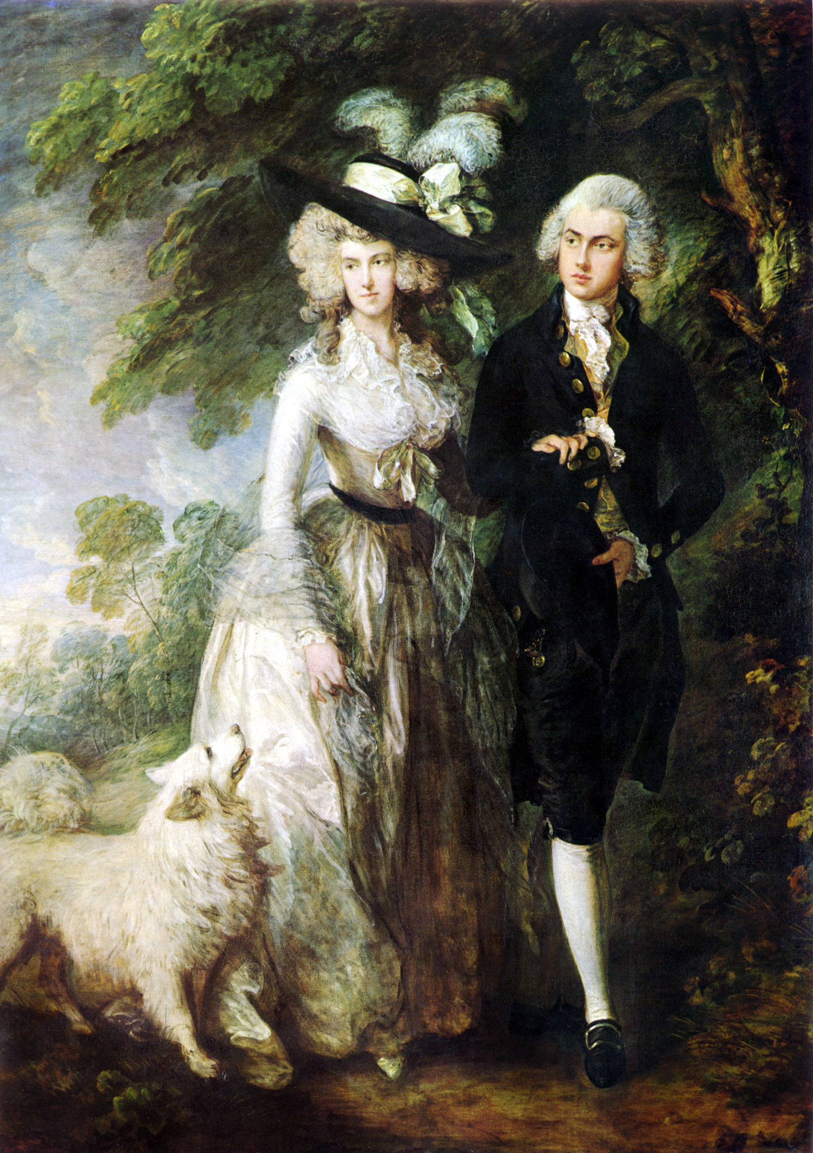 Elegáns angol hölgy és úr 1785-ben (forrás: Wikipedia)