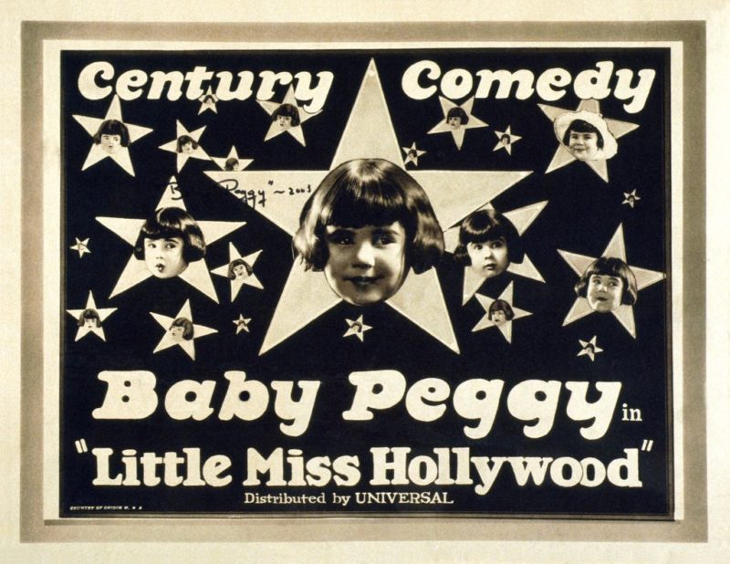 A Little Miss Hollywood hirdetése Baby Peggyvel, 1923-ból (Fotó: LMPC via Getty Images)