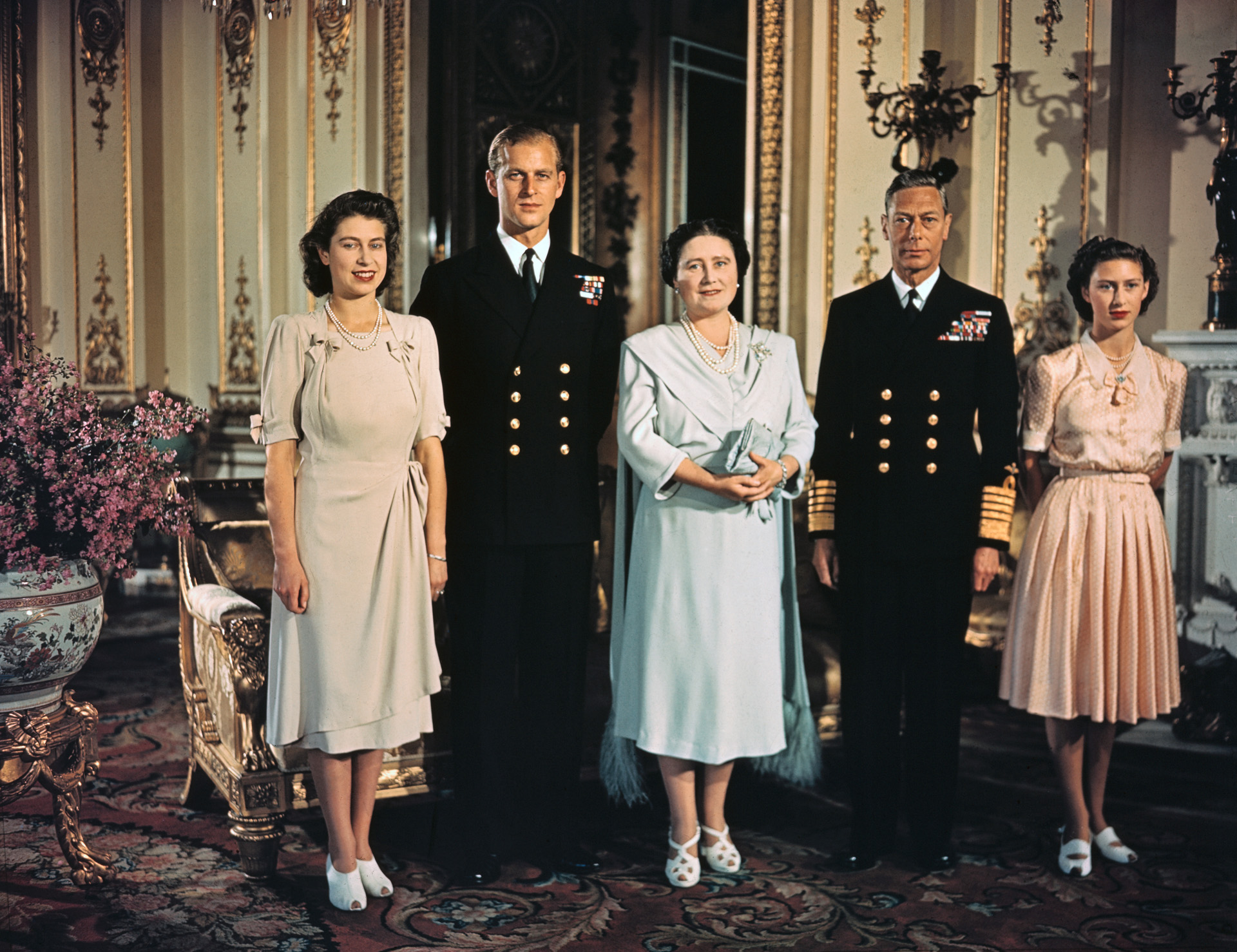 II. Erzsébet, Fülöp herceg, VI. György király, Erzsébet anyakirálnyé, Margit hercegnő