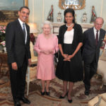 Barack Obama, Michelle Obama és II. Erzsébet