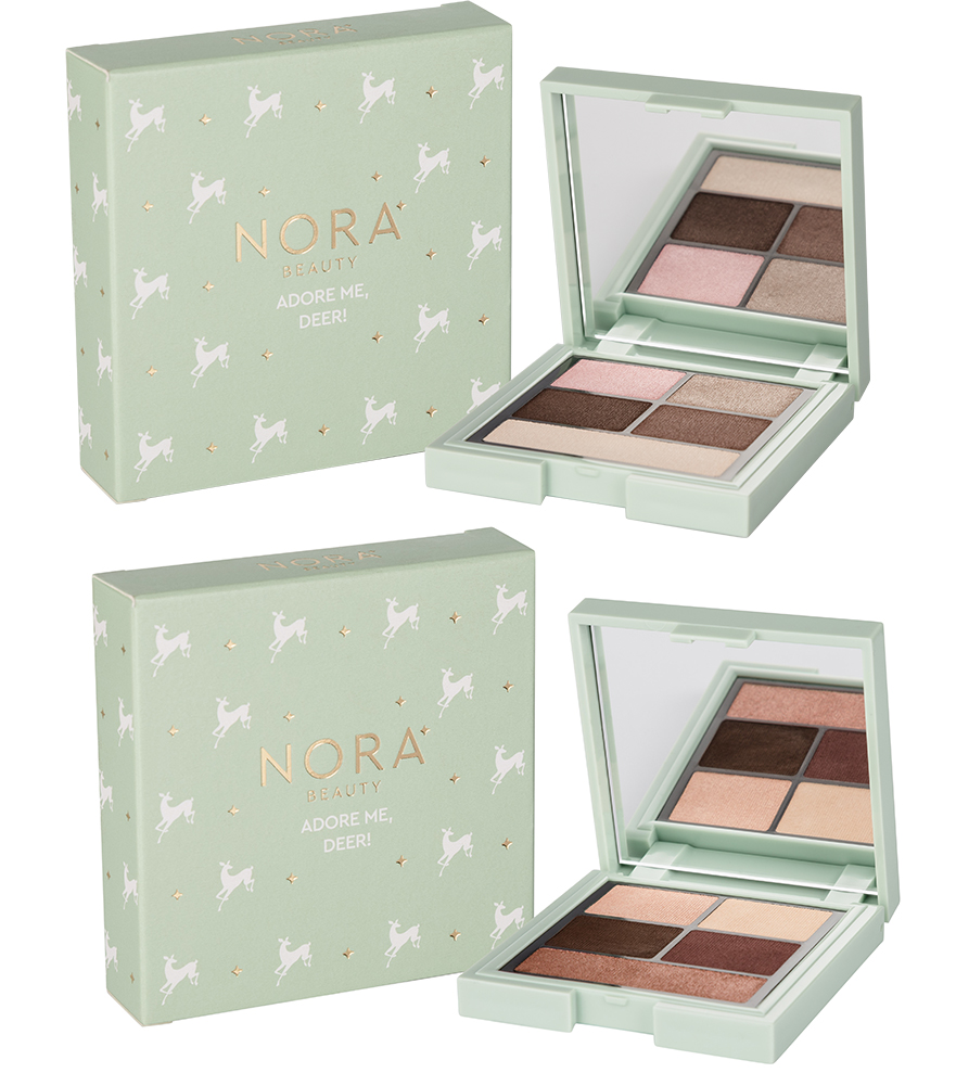 Nora Beauty Szemhéjpúder-paletta hűvös és meleg tónusú bőrre