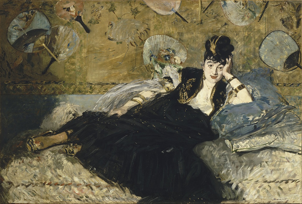 Edouard Manet: Hölgy legyezőkkel (forrás: Wikipedia)