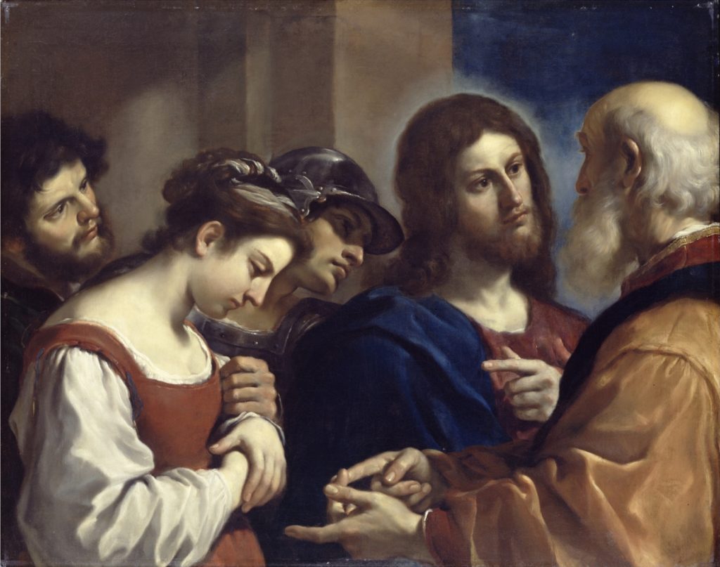 Jézus és a házasságtörésen kapott asszony (forrás: Wikipedia)
