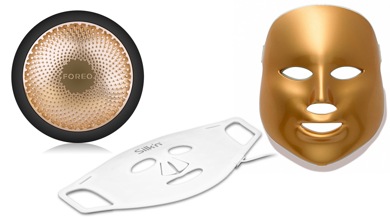 Foreo UFO 2 szónikus készülék - Silk'n LED szépítő maszk - MZ SKIN Light Therapy Golden Facial Treatment Device Szépségápolási eszköz