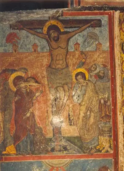 A Svetitskhoveli katedrális freskója 