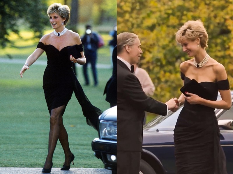 Diana hercegnő öltözékei A korona sorozatban és a valóságban