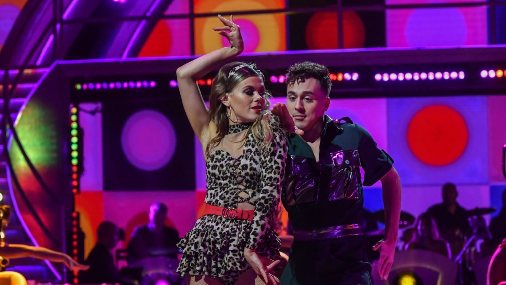 Csobot Adél és Hegyes Bertalan a Dancing with the Stars felvételén