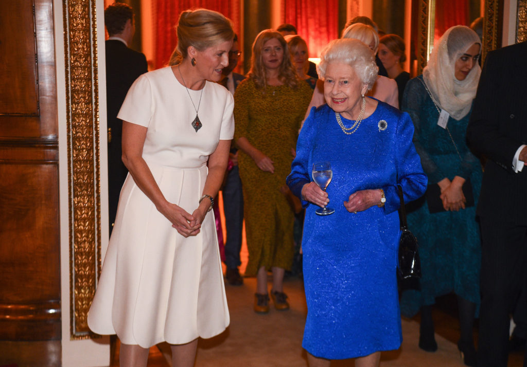 II. Erzsébet és Zsófia wessexi grófné a királynő gyémánt jubileumán, a Buckingham Palotában, 2019-ben (Fotó: Kirsty O'Connor - WPA Pool/Getty Images)