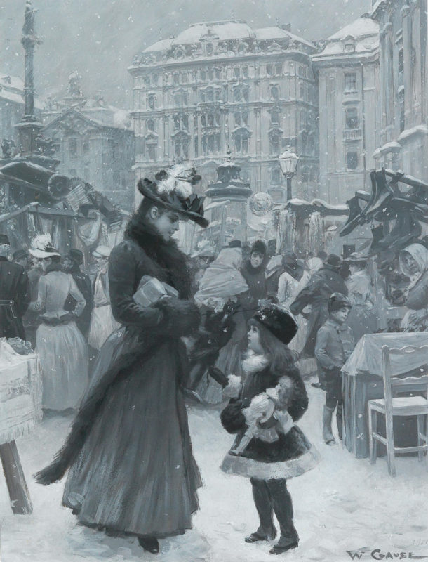 Karácsonyi vásár az Am Hof- on (Illusztráció: Fine Art Images/Heritage Images via Getty Images)