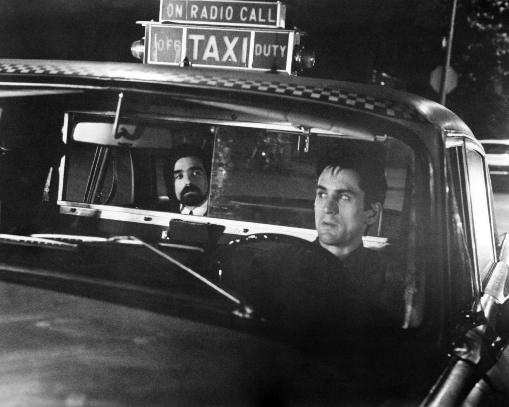 Martin Scorsese és Robert De Niro a Taxi forgatásán, 1976-ban (Fotó: Silver Screen Collection/Getty Images)