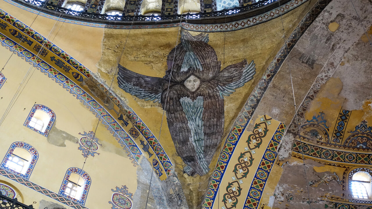 Szeráf ábrázolás az isztambuli Hagia Sophia mecsetben.