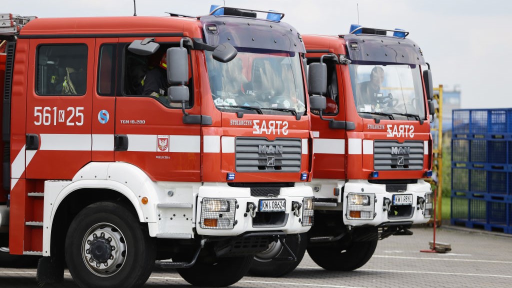 Lengyelországi tűzoltóautók