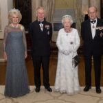 Kamilla hercegné Károly herceggel, II. Erzsébet királynővel és Fülöp herceggel