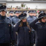 A hősi halottá nyilvánított Baumann Péter posztumusz rendőr főhadnagy temetése a Mátészalkai Köztemetőben 2022. január 26-án