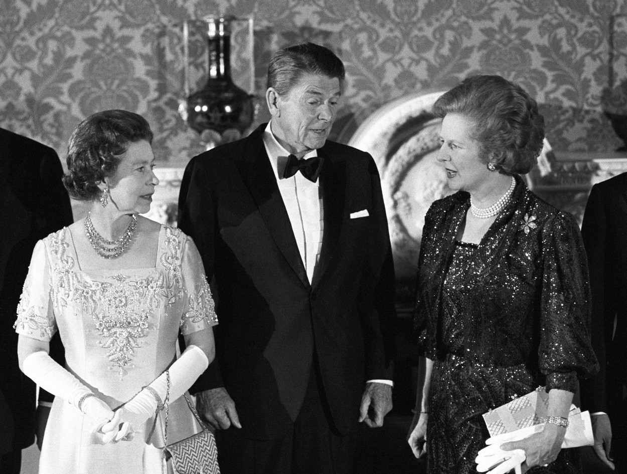 II Erzsébet, Ronald Reagan és Margaret Thatcher