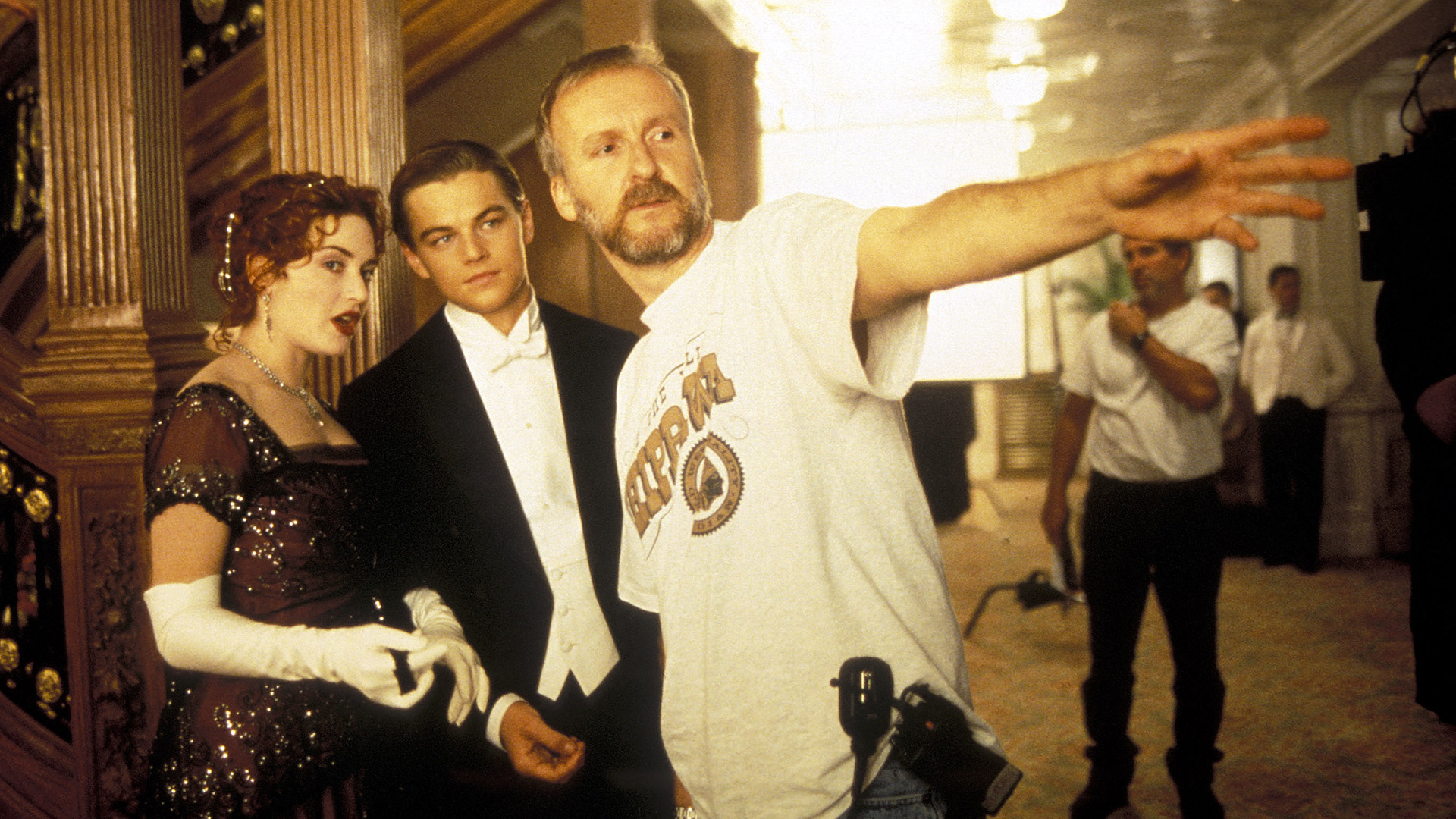 James Cameron, Leonardo DiCaprio és Kate Winslet