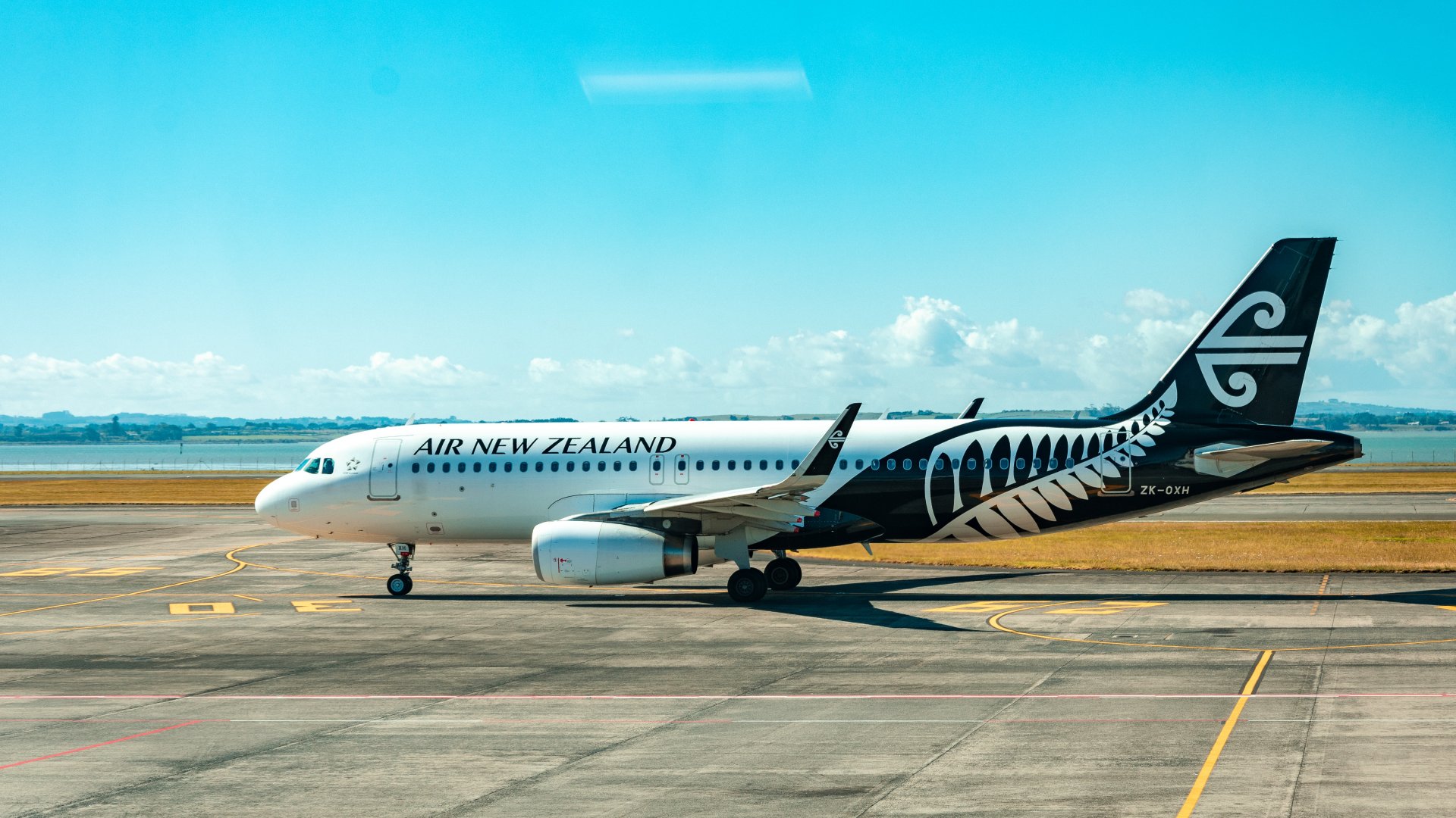 Az Air New Zealand gépe a repülőtéren