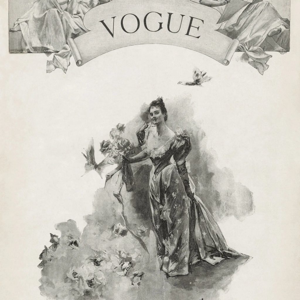 A legelső Voguge címlapja, mely 1892. december 17-én jelent meg. 