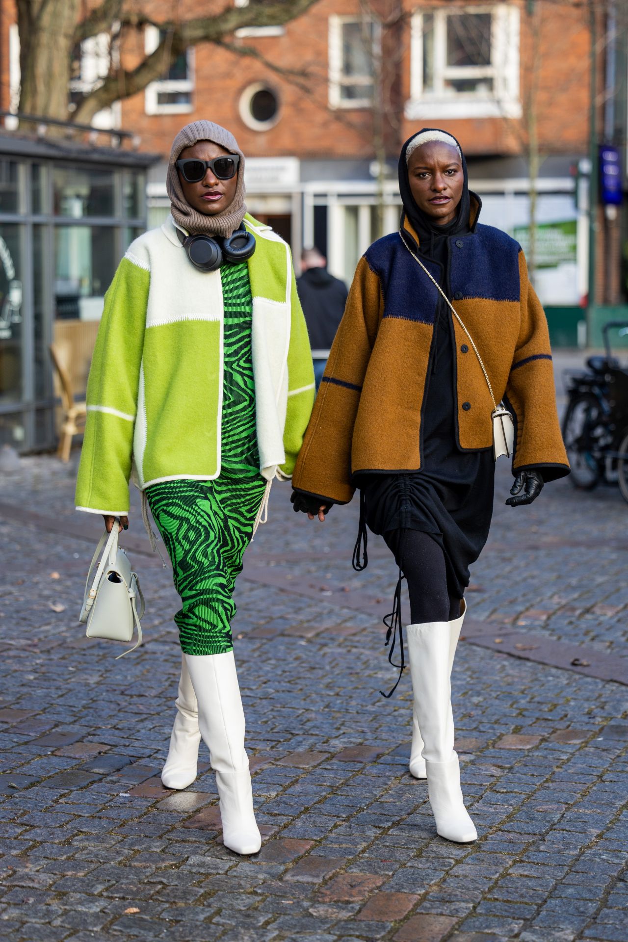 lime zöld kabátos street style szett