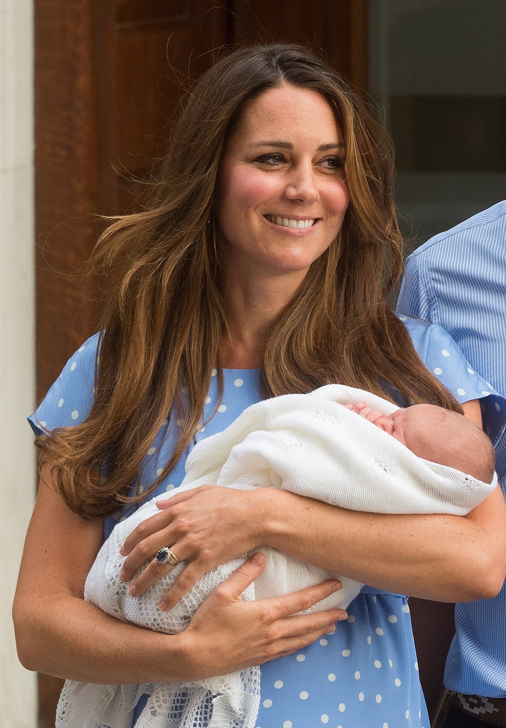 Katalin hercegné, karjában György herceggel 2013 júliusában