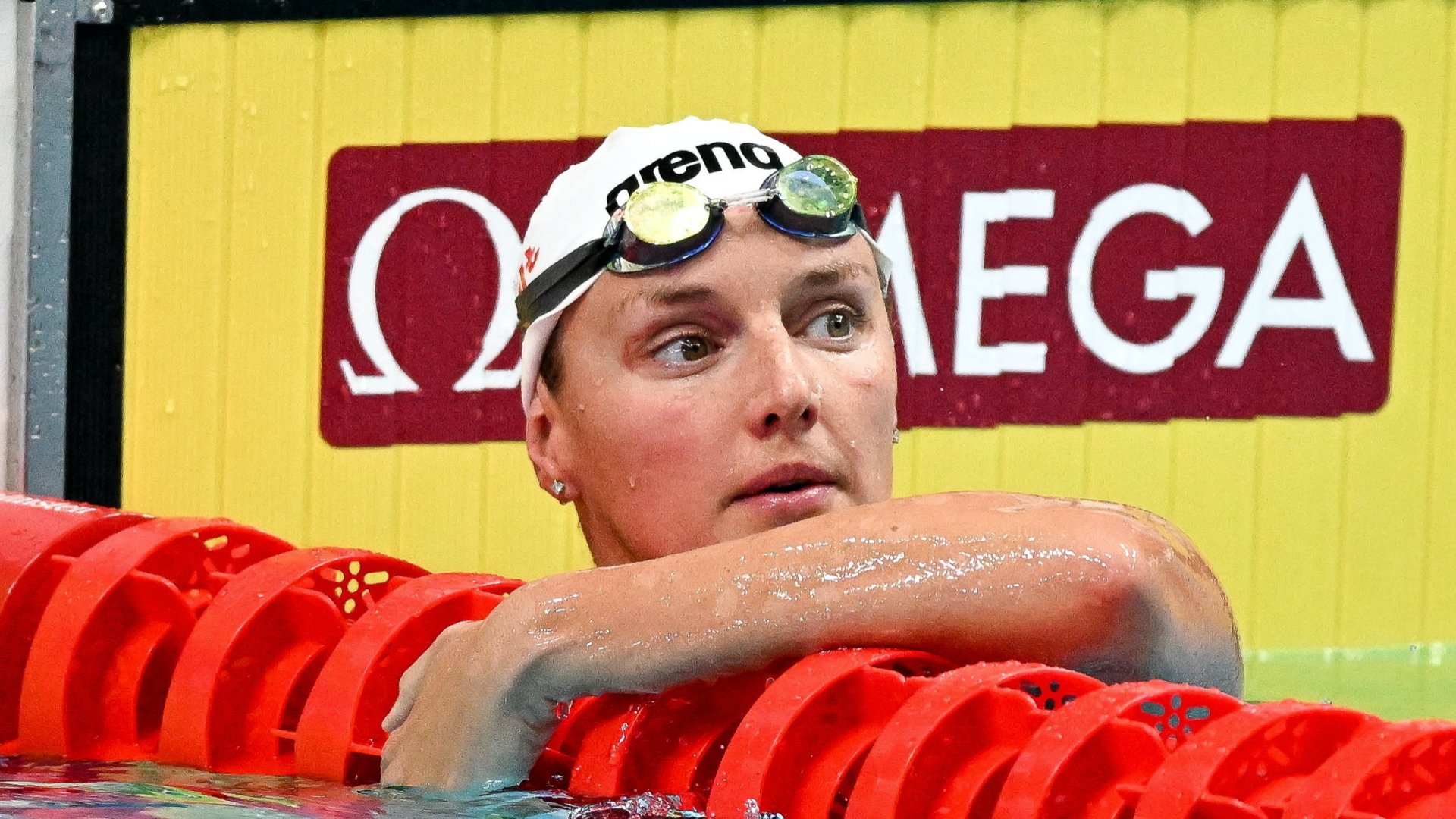 Hosszú Katinka a nõi 400 méteres vegyesúszás elõfutamában a vizes világbajnokságon a Duna Arénában 2022. június 25-én