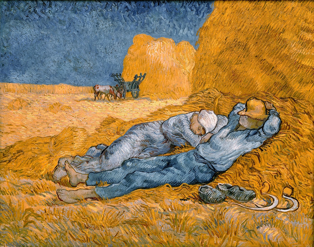 Alvó földművesek Van Gogh festményén (forrás: Wikipedia)