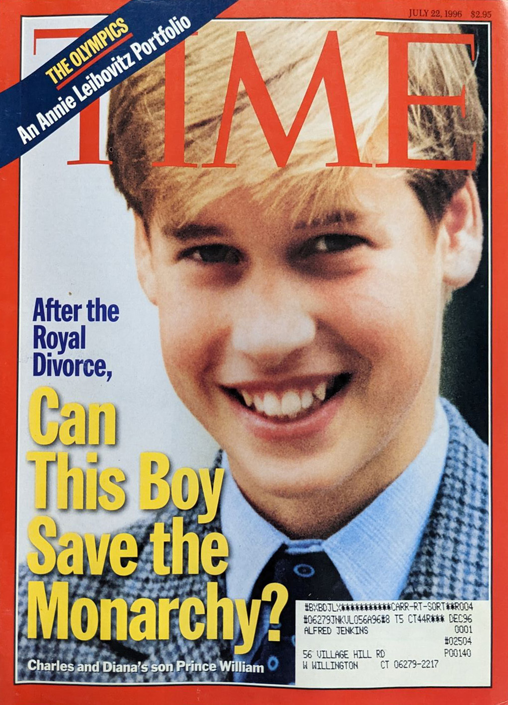 Vilmos herceg a Time magazin címlapján