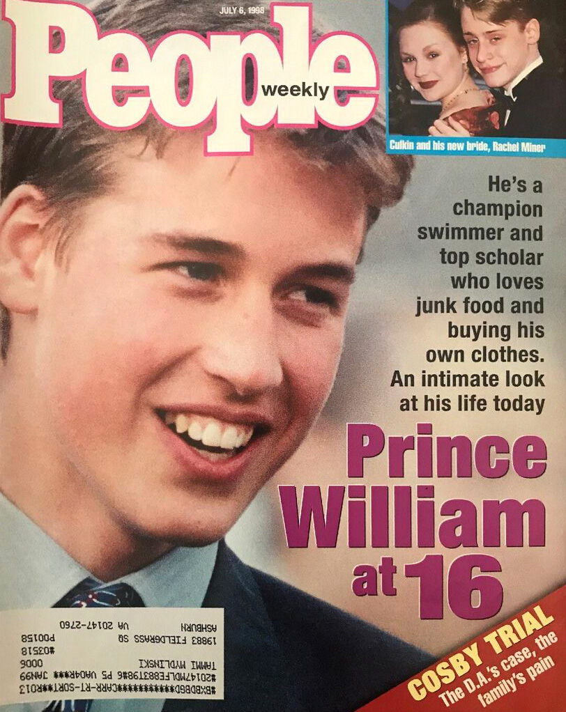 A 16 éves Vilmos herceg a People magazinban