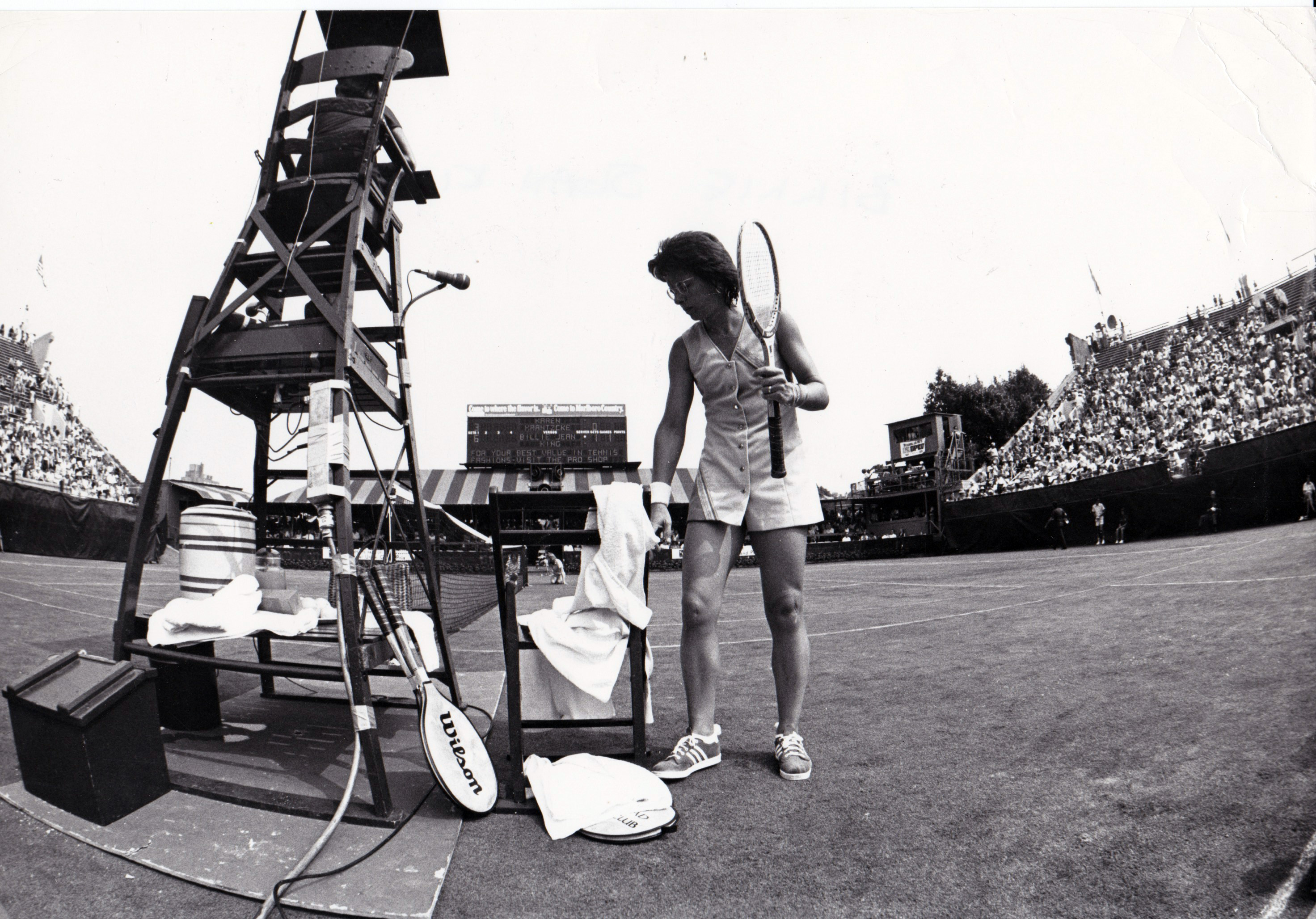 Billie Jean King teniszezik 1973 körül New Yorkban.