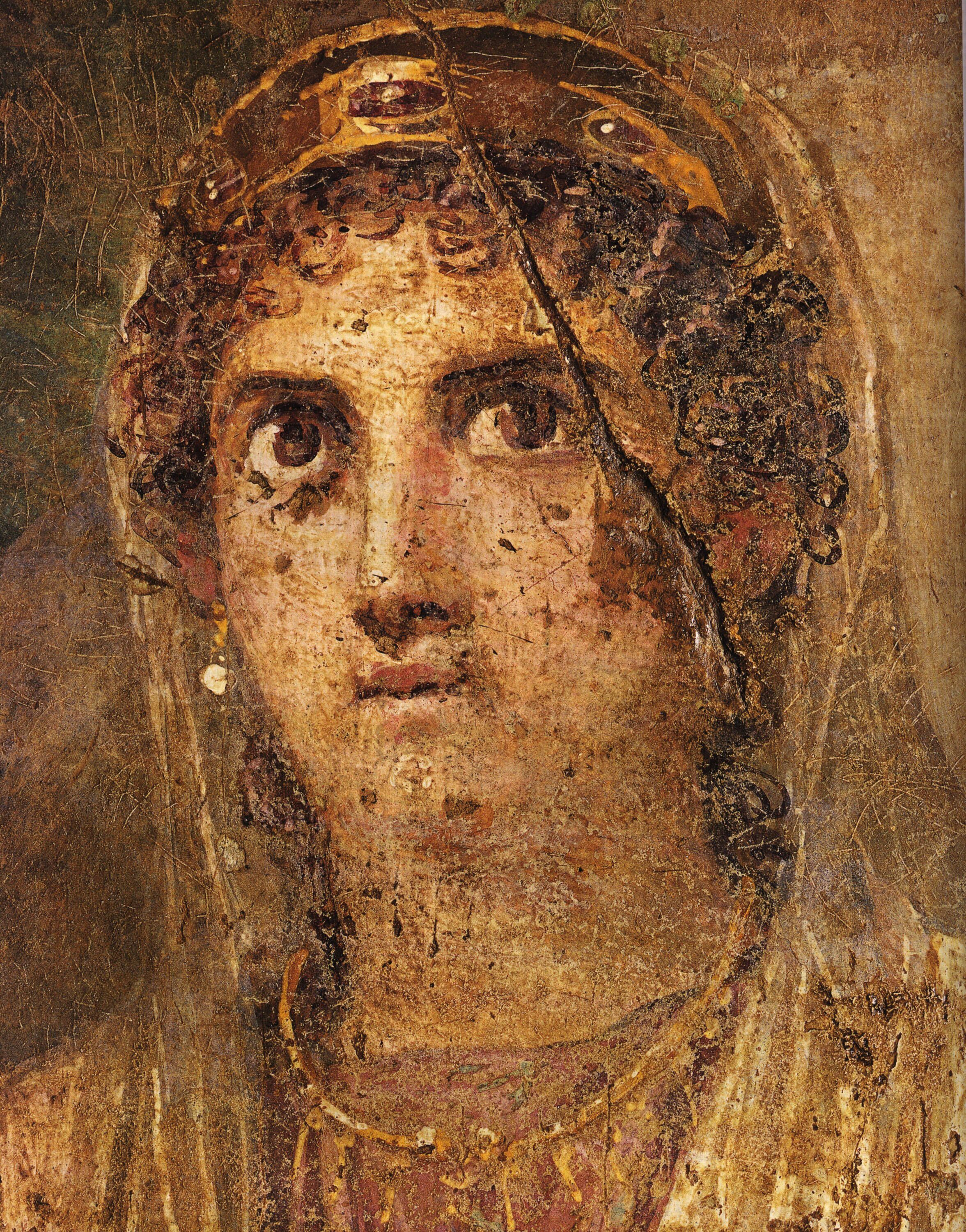 Héra istennő egy antik freskón (forrás: Wikipedia)