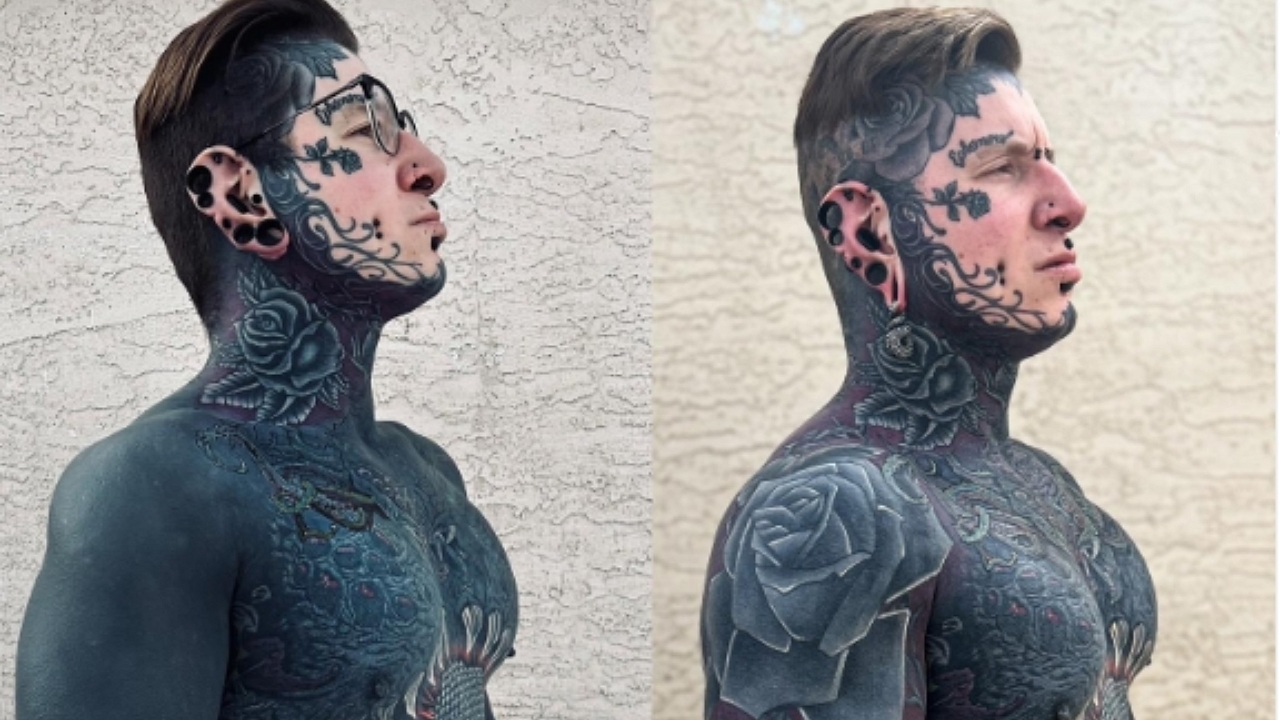 előtte-utána fotó a tetovált apáról