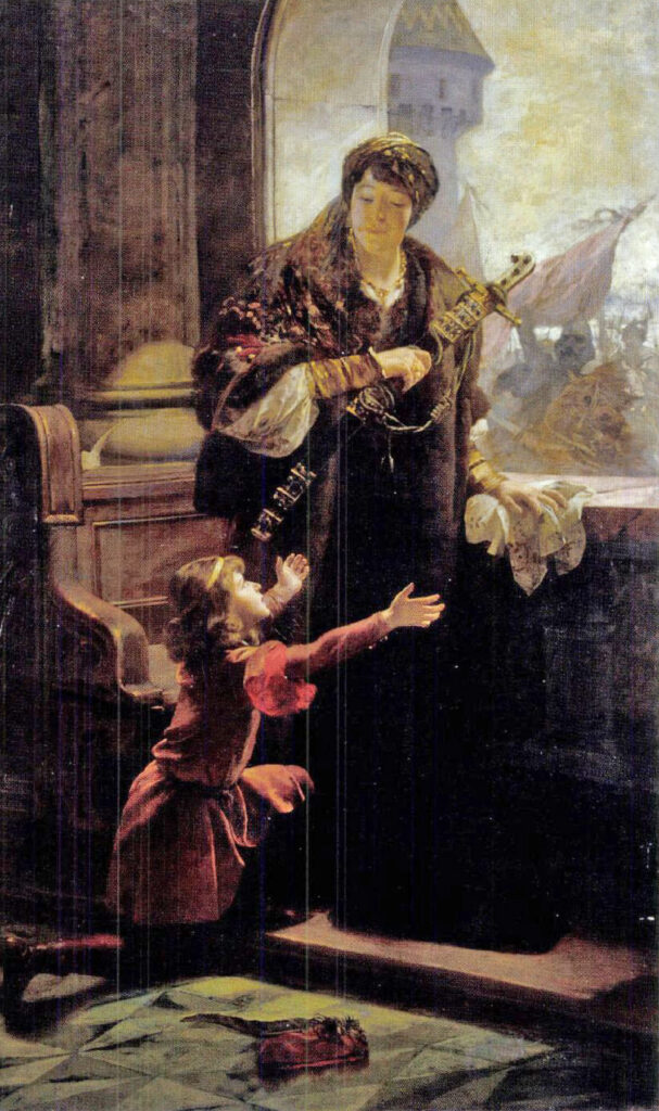 Szilágyi Erzsébet és a gyermek Mátyás