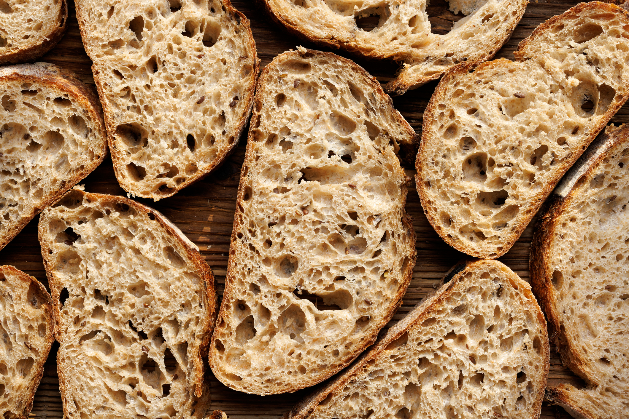 Kovászos kenyér szeletek