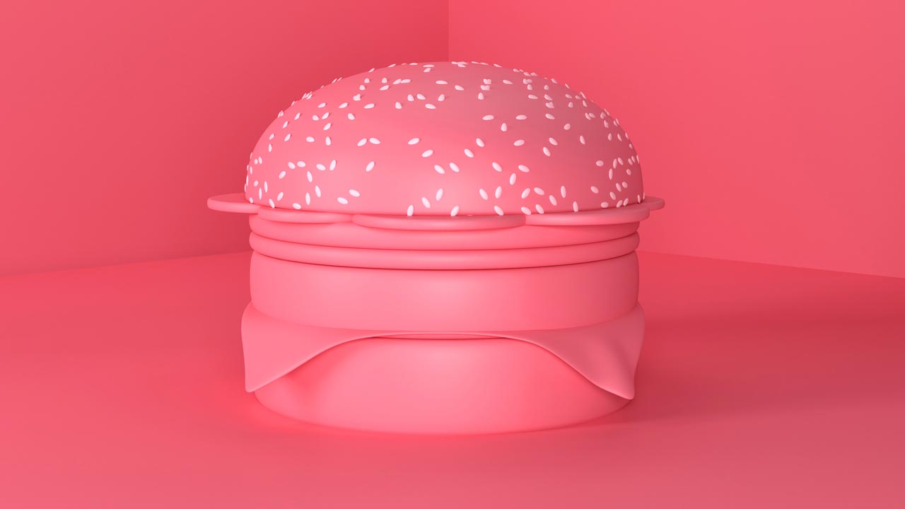 pink burger
