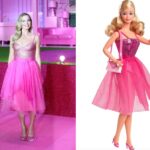 Margot Robbie a Barbie film sajtóturnéján július 2-án