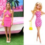 Margot Robbie a Barbie film sajtóturnéján június 25-én