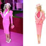Margot Robbie a Barbie film sajtóturnéján július 2án