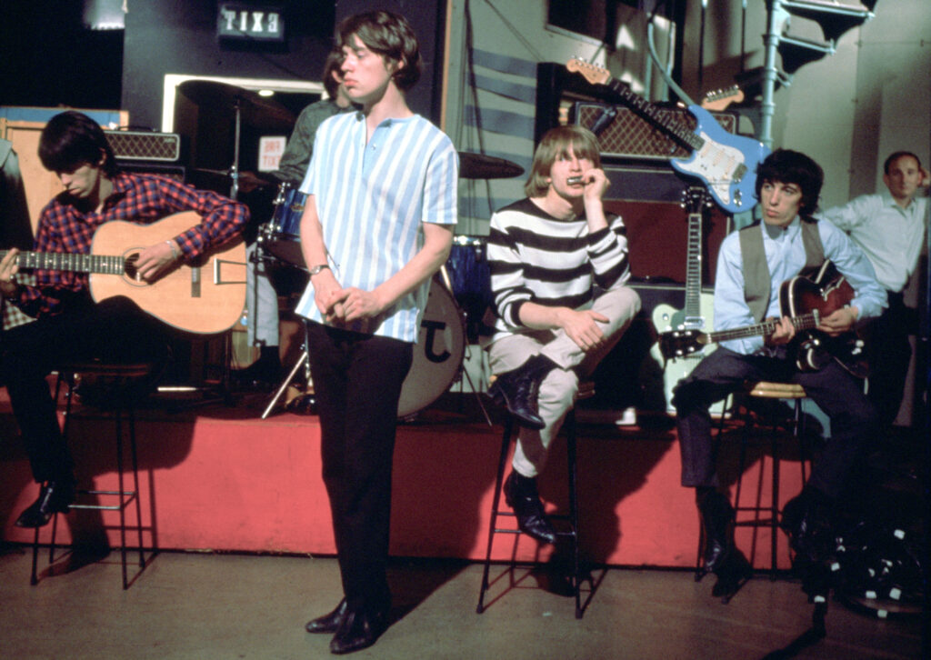 A Rolling Stones az 1960-as években, balról jobbra: Keith Richards, Charlie Watts, Mick Jagger, Brian Jones és Bill Wyman (Fotó: King Collection/Avalon/Getty Images)