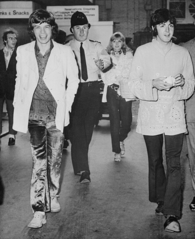 Paul McCartney with Mick Jagger, 1967-ben (Fotó: Bettman/Getty Images)