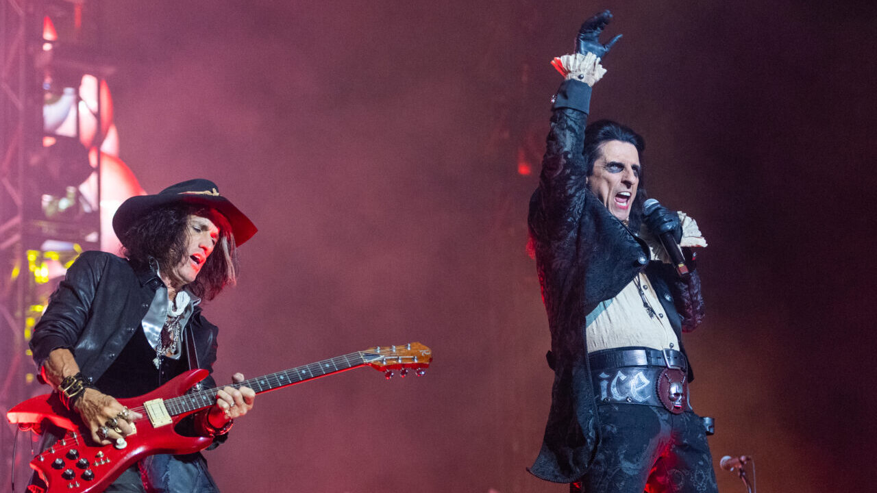 Joe Perry and Alice Cooper