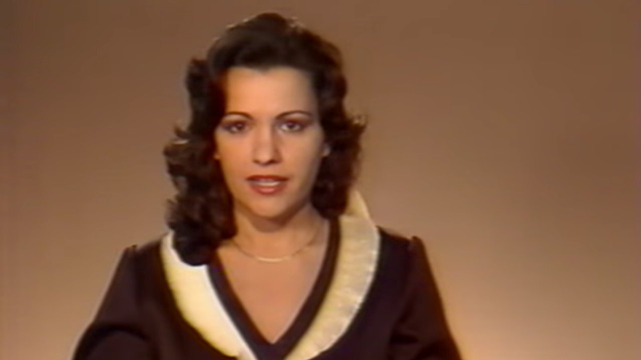Kiskalmár Éva, a Magyar Televízió bemondója 1983-ban